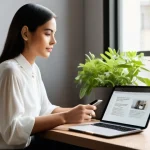 번역사 취업 인터뷰 성공 전략 - **Prompt:** A dynamic and modern female translator, late 20s to early 30s, professionally dressed in...