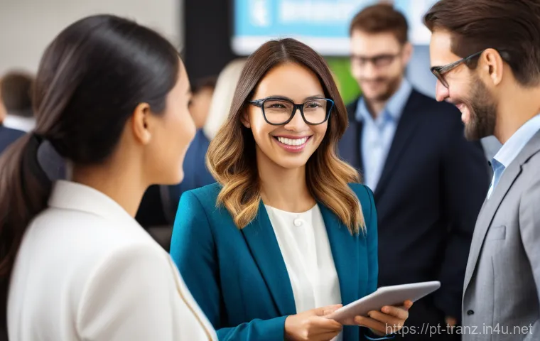 번역사 필수 기술과 능력 - **Prompt:** A focused male translator in his early 40s, wearing a contemporary collared shirt, is me...